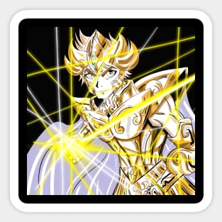lightning plasma of leo the gold saint in the knights of the zodiac Sticker